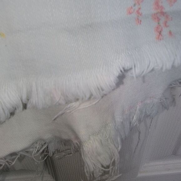 Bongo floral frayed hem bleach washed denim jean shorts size 15 - Picture 6 of 10